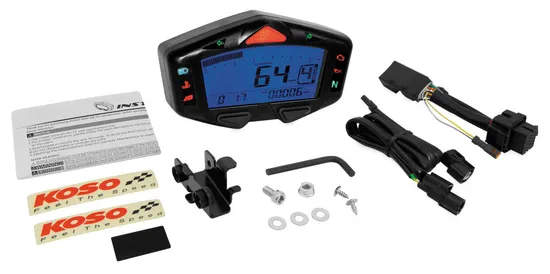 Koso Black Electronic Multi Function Speedometer