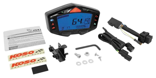 Koso Black Electronic Multi Function Speedometer