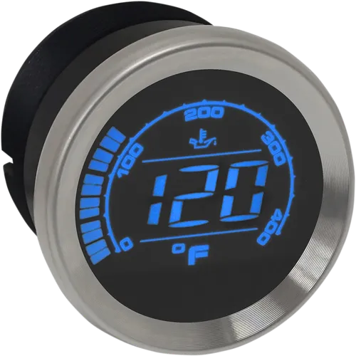 Koso Chrome Black Electronic Oil Temperature Gauge