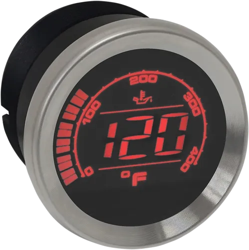 Koso Chrome Black Electronic Oil Temperature Gauge