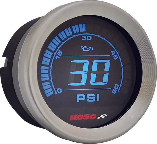 Koso Chrome 6pc Multi Function Gauge Meter w Speed Sensor