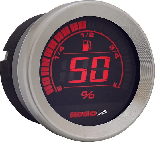 Koso Chrome 6pc Multi Function Gauge Meter w Speed Sensor