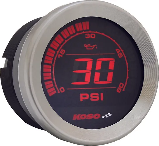 Koso Chrome 6pc Multi Function Gauge Meter w Speed Sensor