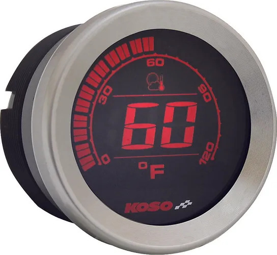 Koso Chrome 6pc Multi Function Gauge Meter w Speed Sensor