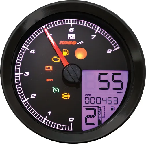 Koso Black Electronic Speedometer Tachometer