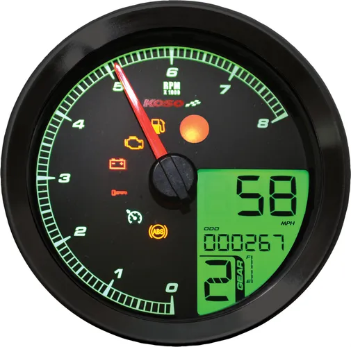 Koso Black Electronic Speedometer Tachometer