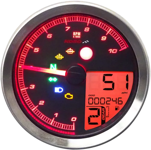 Koso Black Electronic Speedometer Tachometer