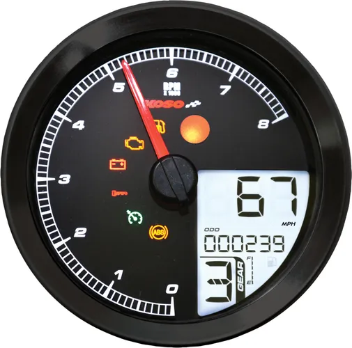 Koso Black Electronic Speedometer Tachometer