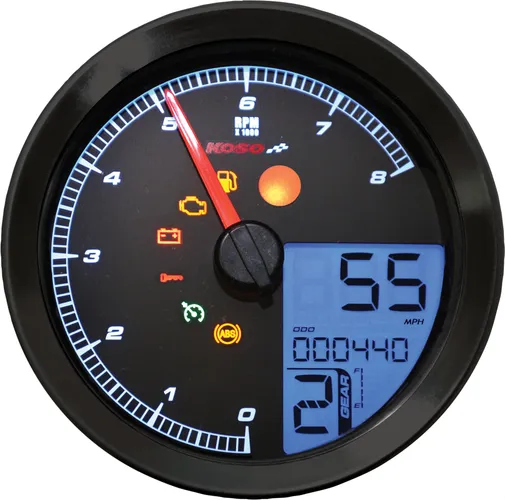 Koso Black Electronic Speedometer Tachometer