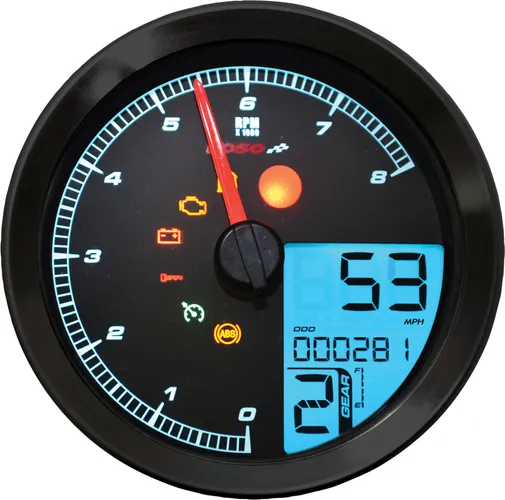 Koso Black Electronic Speedometer Tachometer