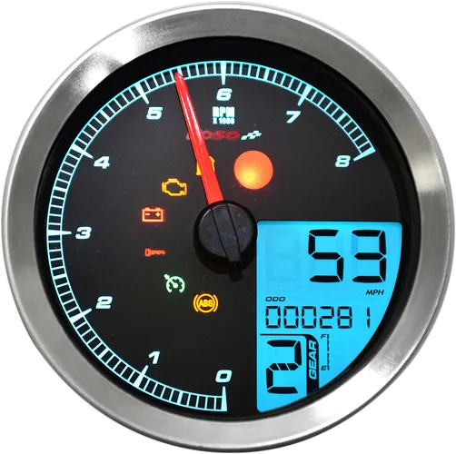 Koso Black Electronic Speedometer Tachometer