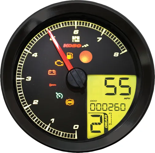 Koso Black Electronic Speedometer Tachometer