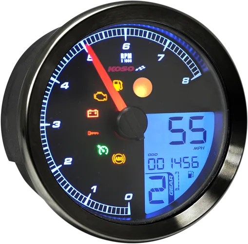 Koso Black Electronic Speedometer Tachometer