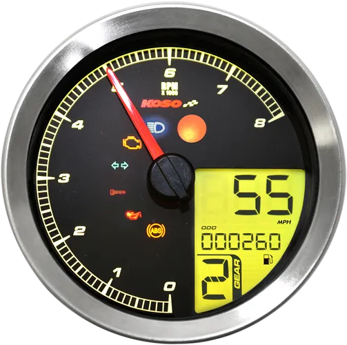 Koso Chrome TNTB Multi Function Gauge Meter