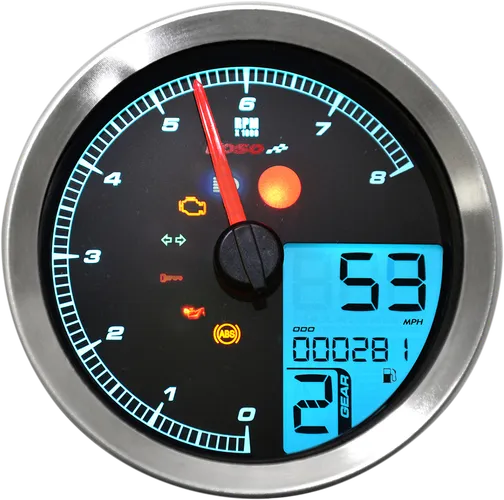 Koso Chrome TNTB Multi Function Gauge Meter