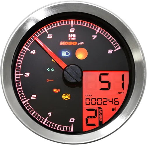 Koso Chrome TNTB Multi Function Gauge Meter