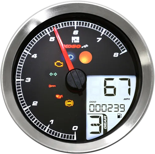 Koso Chrome TNTB Multi Function Gauge Meter