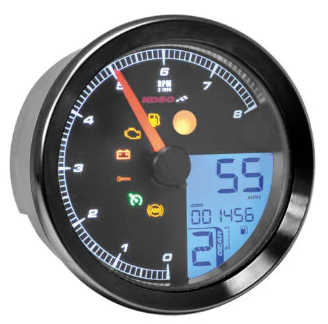 Koso Black TNTB Multi Function Gauge Meter