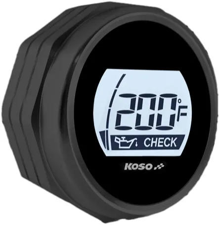 Koso Black Electronic Oil Temp Gauge Dipstick