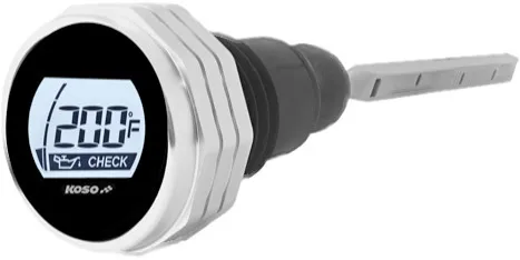 Koso Silver Electronic Oil Temp Gauge Dipstick