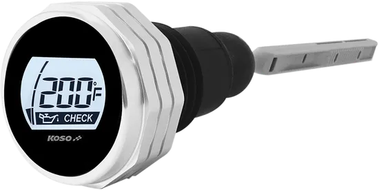 Koso Silver Electronic Oil Temp Gauge Dipstick