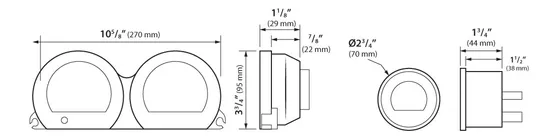 Koso Black Multi Function Gauge Kit