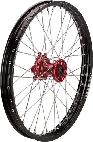 Moose Black SX1 Complete Wheel Assembly 21x1.6 Red Hub