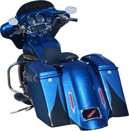 Accutronix Chrome Tribal Slotted Red LED Bag Lights