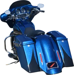 Accutronix Chrome Tribal Slotted Red LED Bag Lights