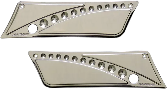 Accutronix Drilled Saddlebag Latch Cover Chrome