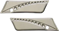 Accutronix Drilled Saddlebag Latch Cover Chrome