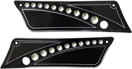 Accutronix Drilled Saddlebag Latch Cover Black