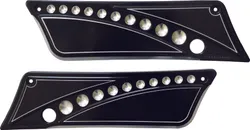 Accutronix Drilled Saddlebag Latch Cover Black