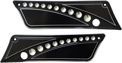 Accutronix Drilled Saddlebag Latch Cover Black