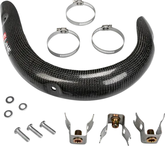 E-Line Carbon Fiber Exhaust Header Pipe Heat Shield