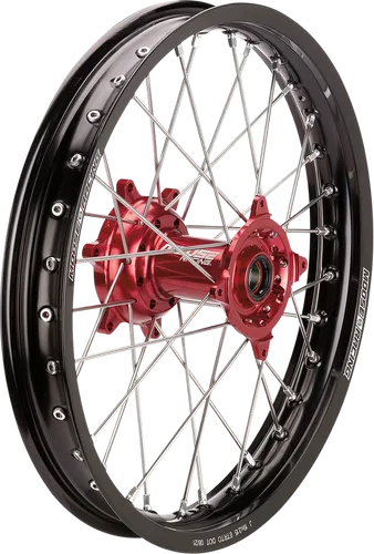 Moose Black SX1 Complete Wheel Assembly 18x2.15 Red Hub