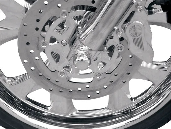 Covington Dimpled Aluminum Front Axle Cap Chrome Pair