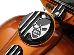 Covington Gas Petrol Fuel Door Machine Head Gloss Black Billet