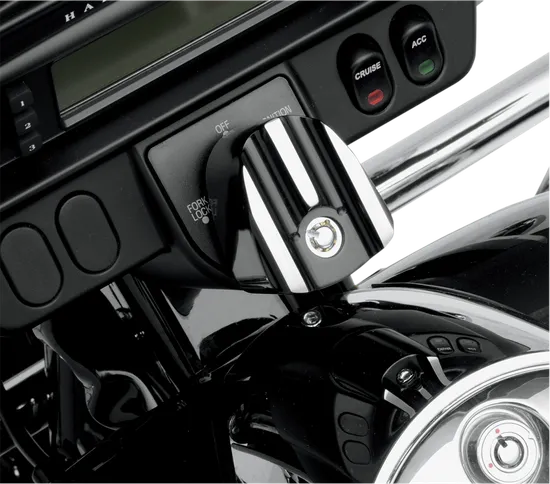 Covington Ignition Key Switch Knob Cover Finned Black