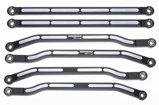 Modquad 72" Aluminum High Clearance Radius Rods Black 6pc Set 2