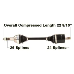 Tytaneum Rear Left Heavy Duty CV Axle