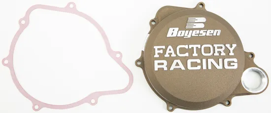 Boyesen Gold Chrome Aluminum Clutch Cover 2