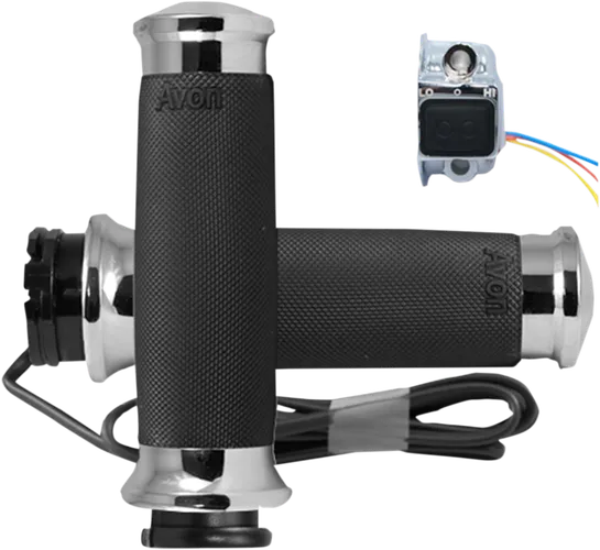 Avon Heated Grips Custom Contour Cable Chrome