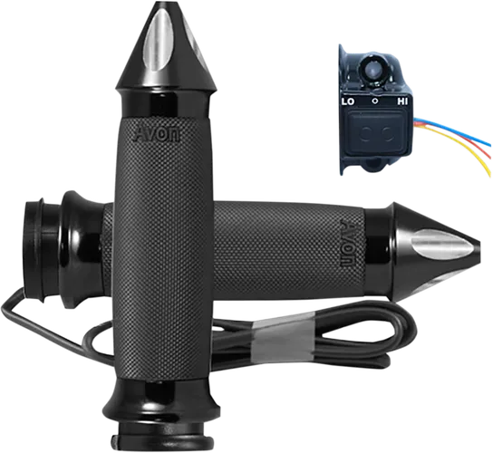 Avon Heated Grips Custom Contour Spike TBW Black Anodized