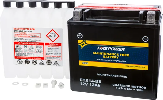 Fire Power Maintenance Free 12V Battery CTX14-BS