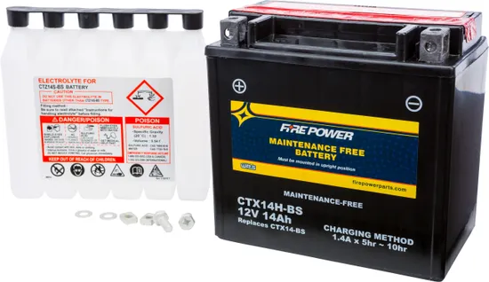 Fire Power Maintenance Free 12V Battery CTX14H-BS