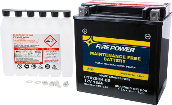 Fire Power Maintenance Free 12V Battery YTX20CH-BS
