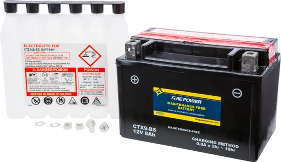 Fire Power Maintenance Free 12V Battery CTX9-BS