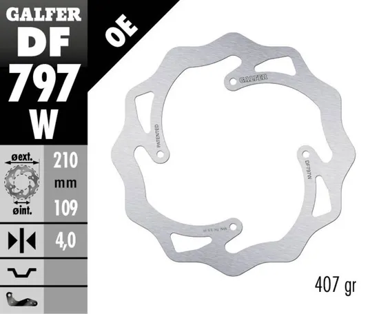 Galfer Wave Rear Brake Rotor