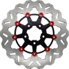 Galfer Stainless Steel 11.8 Black w Red Buttons Floating Wave Front Brake Rotor